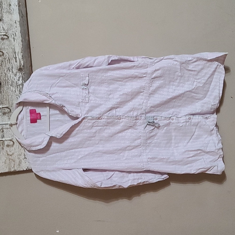 Pink white silver Victoria's Secret sleep shirt/gown